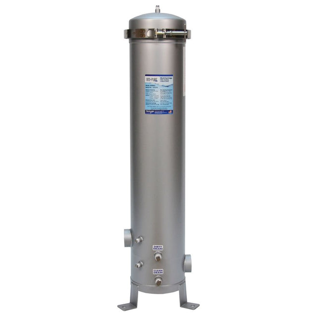 Neo-Pure 5 Round 20"L, 304L Multi-Cartridge Stainless Steel Housing