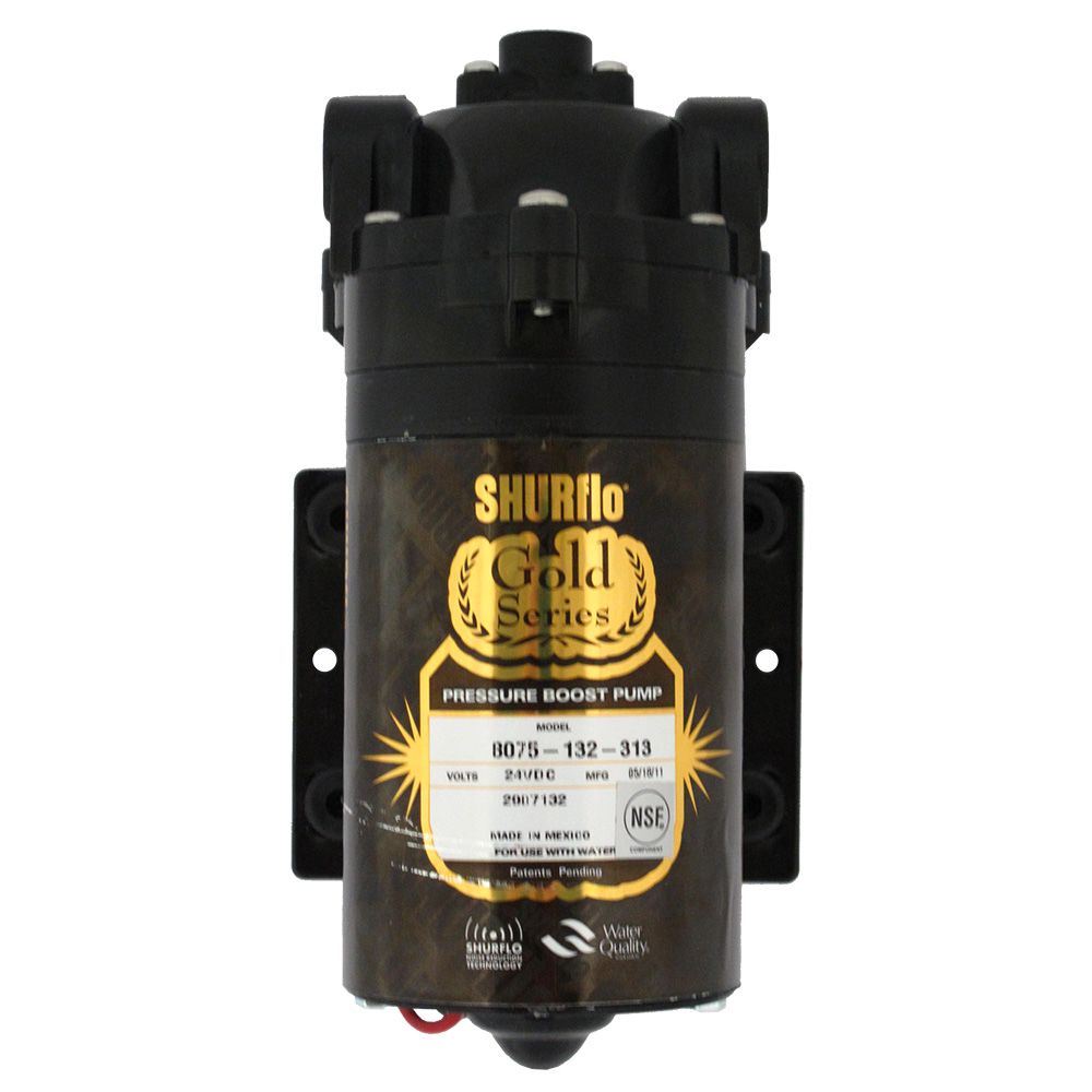 SHURflo 8075-132-313 Gold Series RO Booster Pump 50 GPD 90 PSI 24V