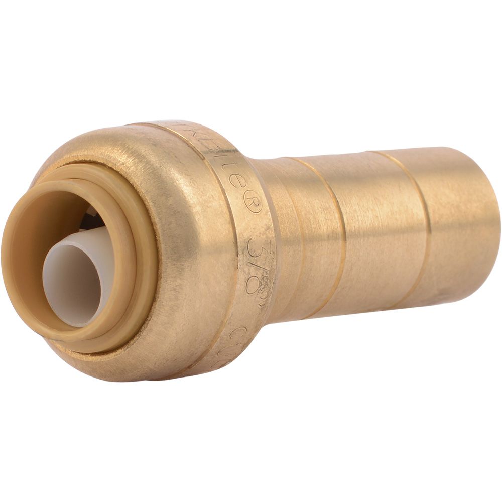 SharkBite® U719LF Lead-Free Brass Push-to-Connect Reducing Stem - 3/8" x 1/2" CTS