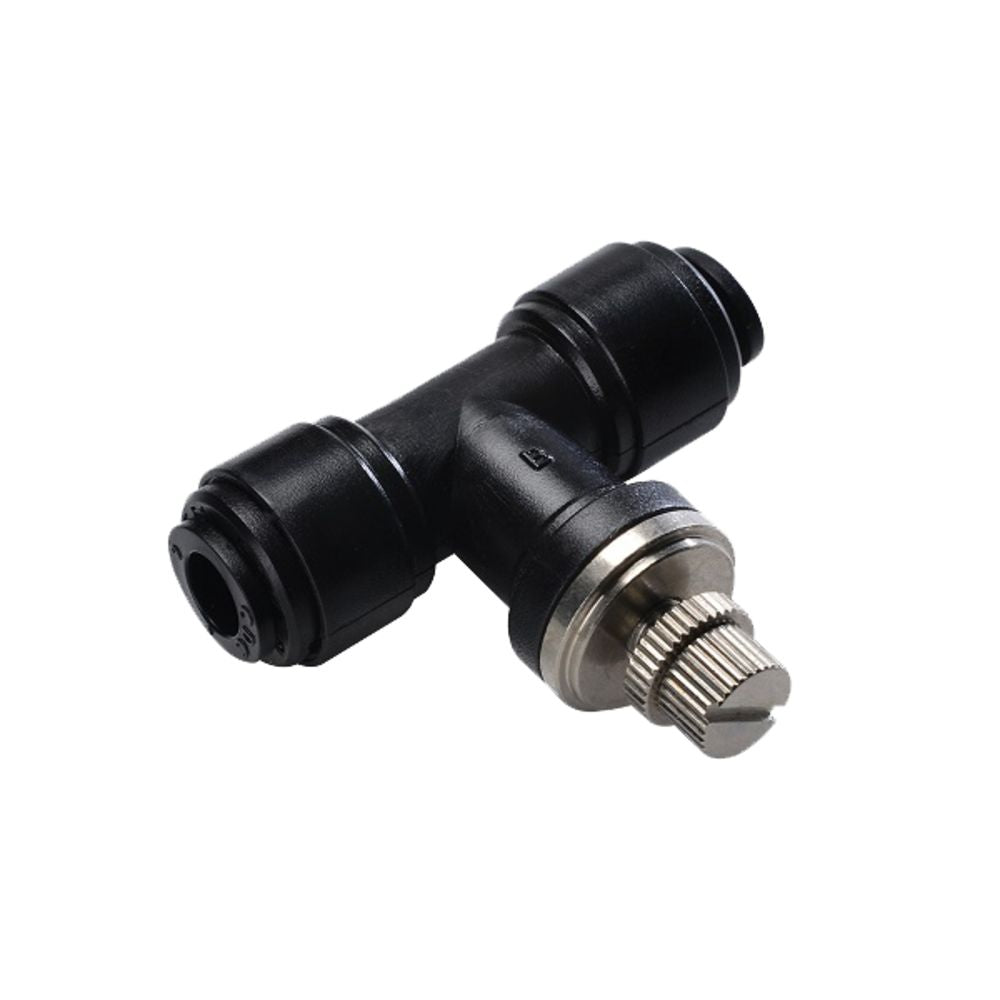 NeoFit - Acetal Black Flow Control Union Connector 10mm tube
