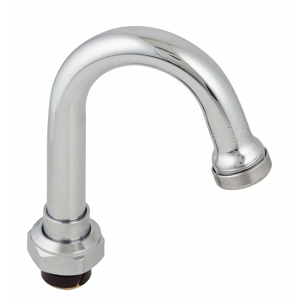 T&S Brass 132X Swivel Gooseneck Faucet, 2-5/8 Spread, 9-1/16 H, 5-9/16 Clearance