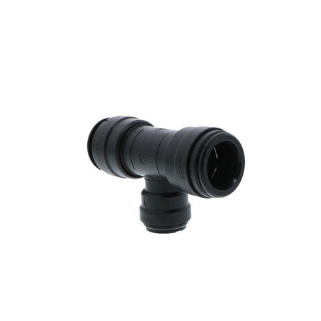 John Guest Reducing Tee BLACK ACETAL - 22mm x 22mm x 15mm