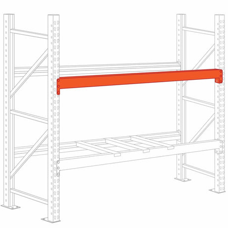 Beam Tear Drop 8' x 3.75" x 1-5/8" Tear Drop 16 ga, 4300 lb cap, Orange - Used Condition
