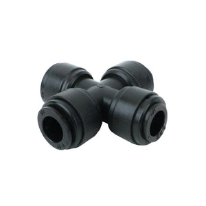 NeoFit - Acetal Black Union Cross 3/8" tube