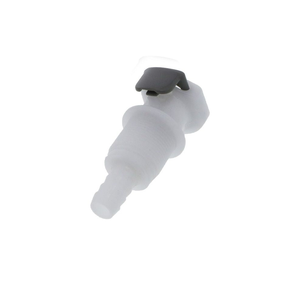 APCD16005 Valved Panel Mount Hose Barb Coupling Body 5/16 ID Barb