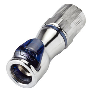 LQ4D13006BLU Valved In-Line PTF Liquid Cooling Coupling Body 3/8 PTF Cool Blue
