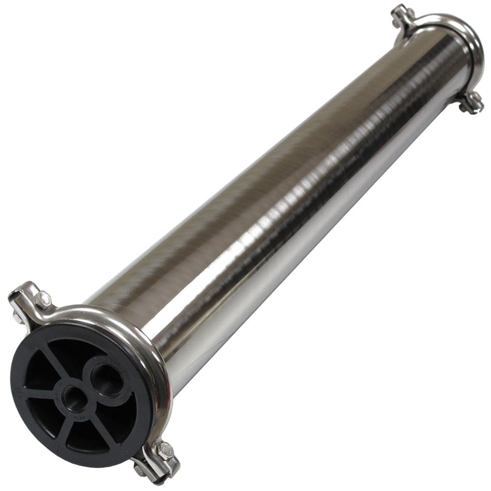 Stainless Steel Membrane Housing 4" x 40" 1/2" Feed