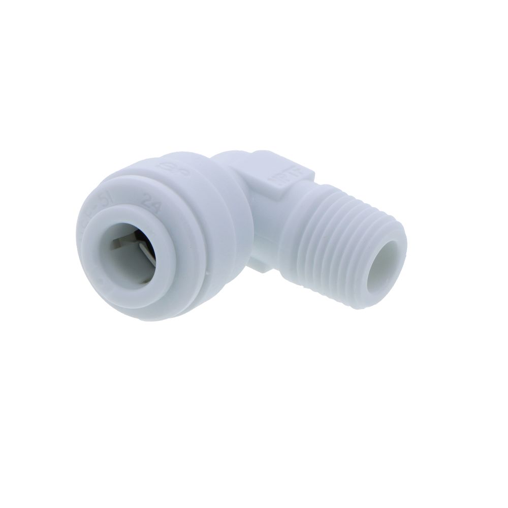 John Guest Fixed Elbow NPTF - 1/4 QC x 1/8 MPT