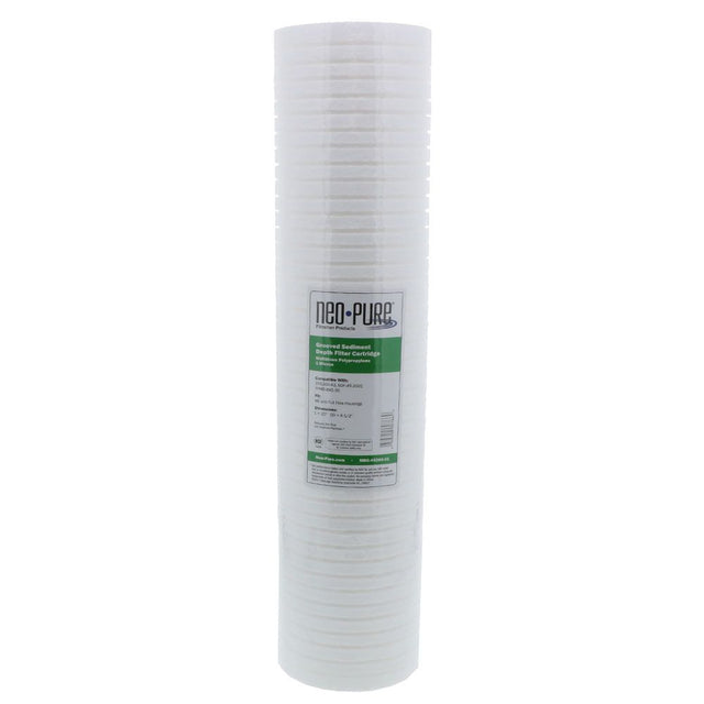 Neo-Pure 20" BB Polypropylene Grooved Sediment Filter 1 mic