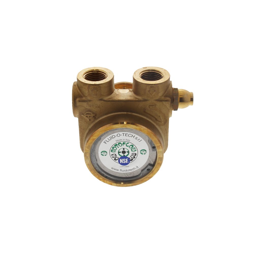 Fluid-o-Tech Lead Free Brass Rotary Vane Pump with Brass Key 240 gph 1/2" NPT