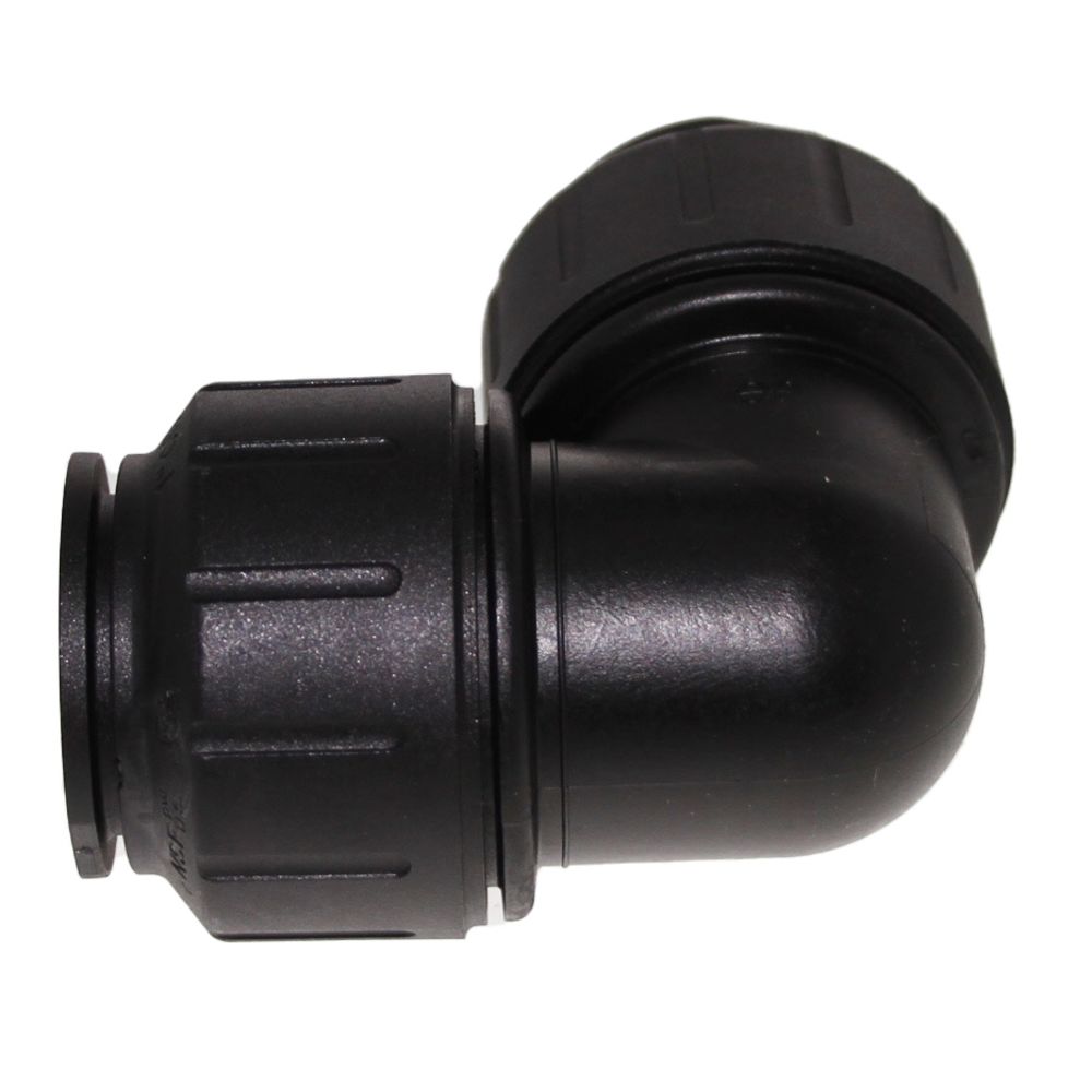 John Guest Black Union Elbow - 1 CTS