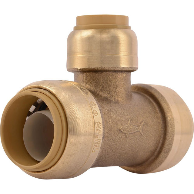SharkBite® U412LF Lead-Free Brass Push-to-Connect Reducing Tee - 3/4" x 3/4" x 1/2"