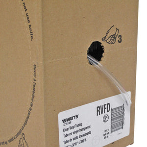 Watts RVFD Clear Vinyl Tubing 3/16 ID x 5/16 OD x 300'