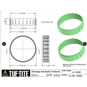 TUF-TITE 24" x 6" Riser