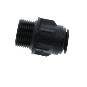 John Guest Male Connector BLACK ACETAL - 15mm x 3/4 BSP
