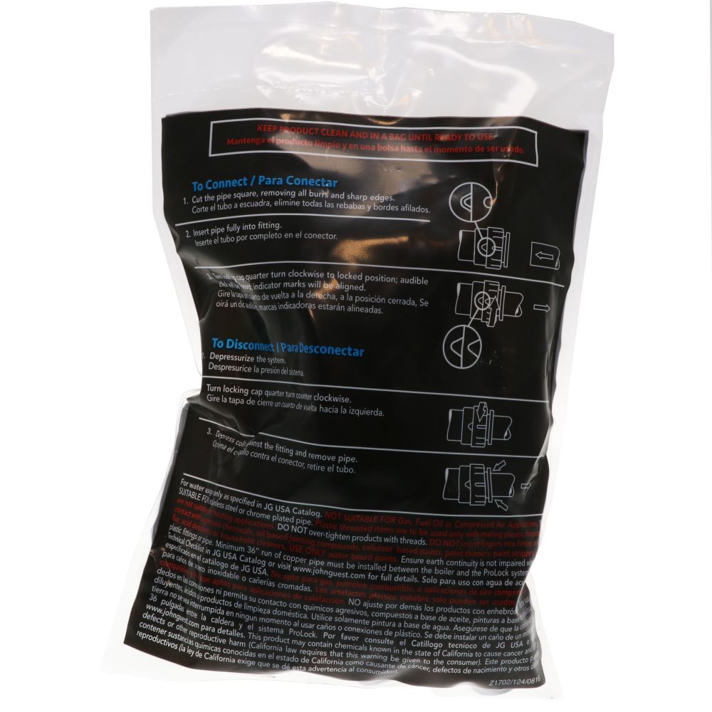 John Guest Black Male Fixed Elbow - 1/2 CTS x 1/2 MPT