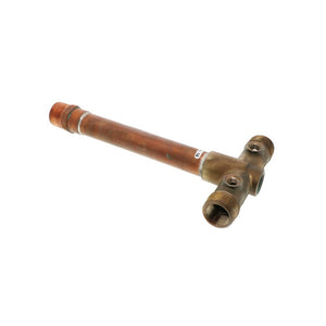 Brass Tank Cross 1" x 3/4" x 10" w/ 2 Taps