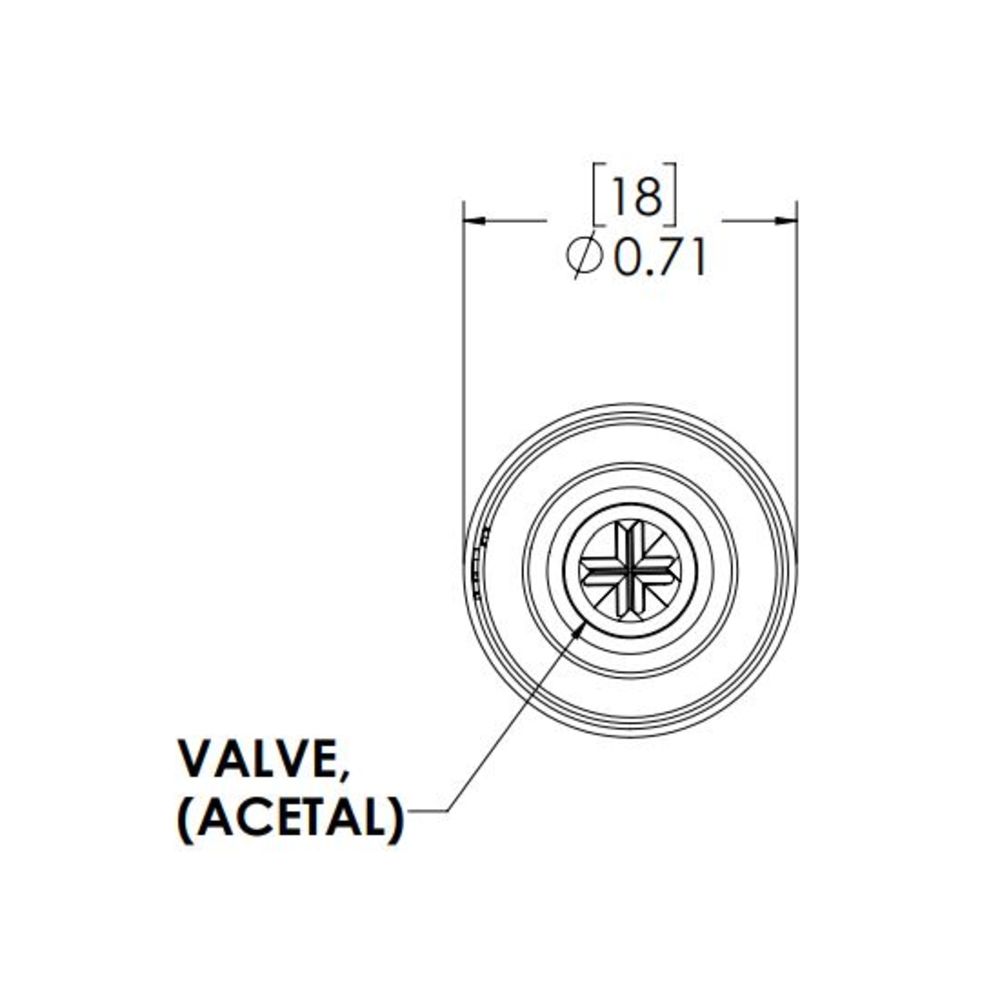 LinkTech 40AC InLine Plug, Valved, 1/4" HB