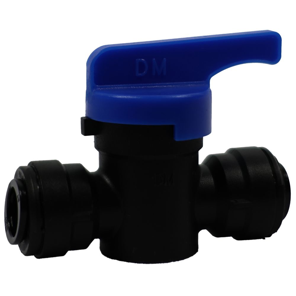 Shut-Off Valve polypro Black, 3/8 x3/8 qc