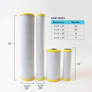 Neo-Pure CHLM-2510 9-7/8" x 2-1/2" Chloramine Carbon Block Filter 1 micron