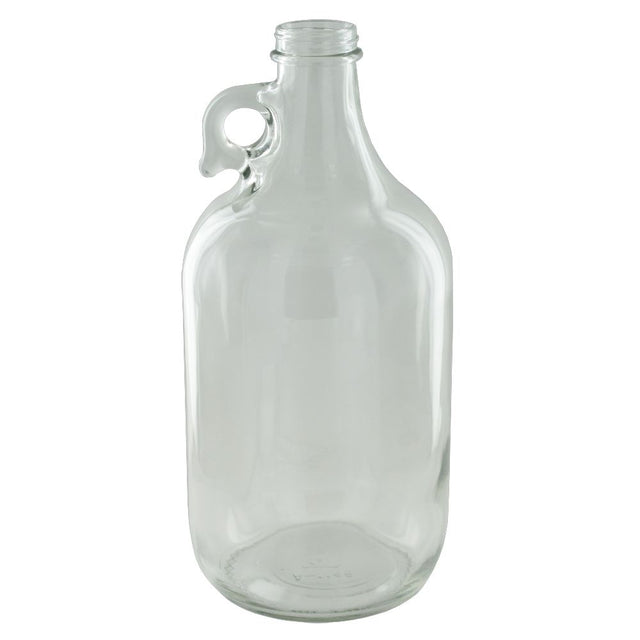 Clear 64oz Glass Beer Growler or Water Bottle Without Cap