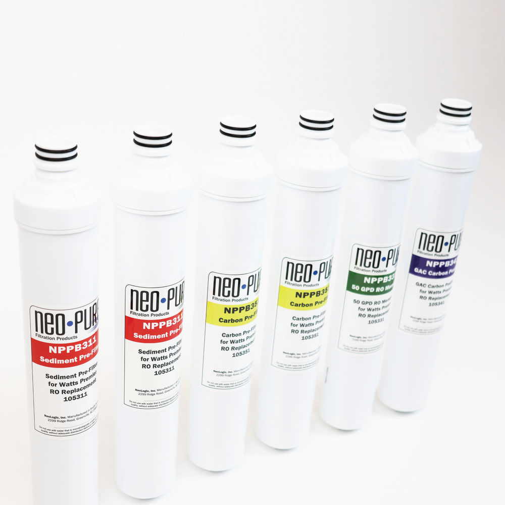 Neo-Pure RO Pure One Year Pre and Post filter Kit with Membrane Replacement For Watts Premier 531155