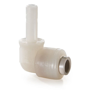 Kynar PVDF Tube Elbow Union Stem - 1/4 x 3/8