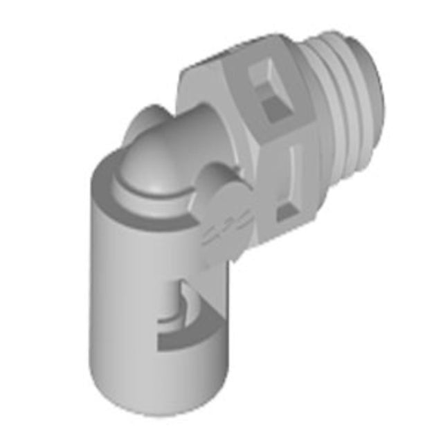 ME2 Elbow Fitting Natural Polypropylene Tapered 10-32 X 1/16 HB