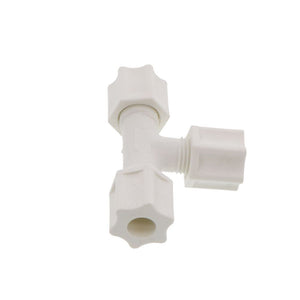 JACO 70-5-P-O Polypropylene Union Tee 5/16 OD Tube x 5/16 OD Tube x 5/16 OD Tube