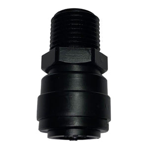 NeoFit - Acetal Black Male Connector 5/8" Tube OD x 1/2" NPTF