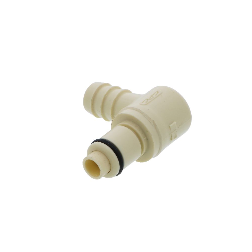 PLCD2300612 Valved Elbow Hose Barb Coupling Insert 3/8 ID Barb