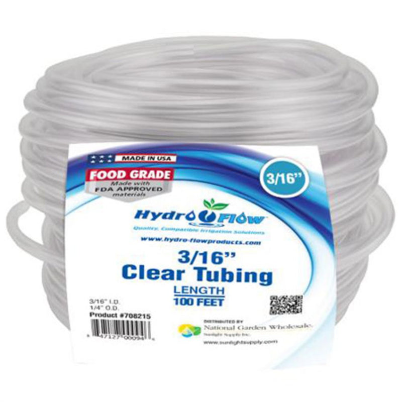 Hydro Flow Vinyl Tubing Clear - 3/16 ID x 1/4 OD