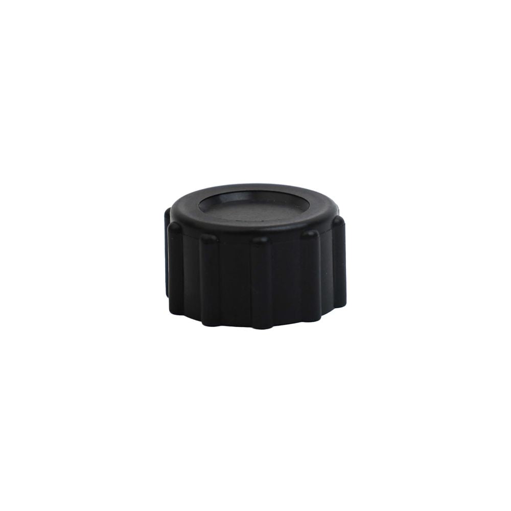 End Cap, Knurled, 3/4 FNH, w/o Gasket, Black PP