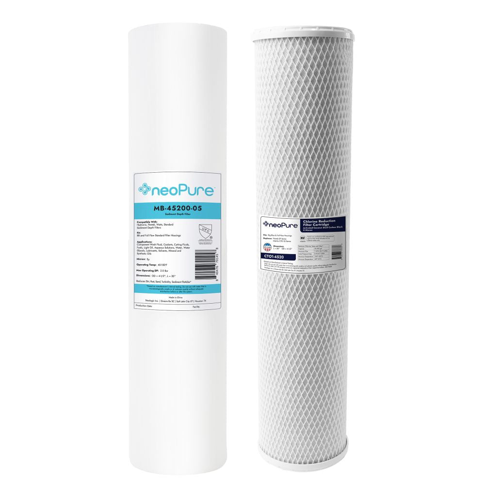 Filter Kit Replacement, 4.5" x 20" Melt Blown & Carbon Block