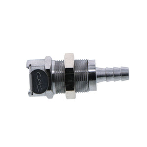 LCD16004 NSF Valved Panel Mount Hose Barb Coupling Body 1/4 ID Barb