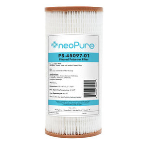 Neo-Pure PS-45097-01 9-3/4" BB High Efficiency Pleated Filter 1 micron