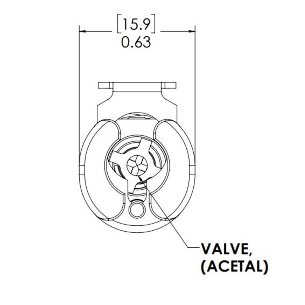 LinkTech 20AC Male Thread Socket, Valved, 1/8" MNPT