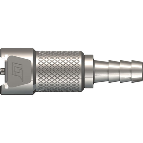 LinkTech 20CB Series Straight Female, Valved, 1/4" HB, Chrome Brass, Buna N