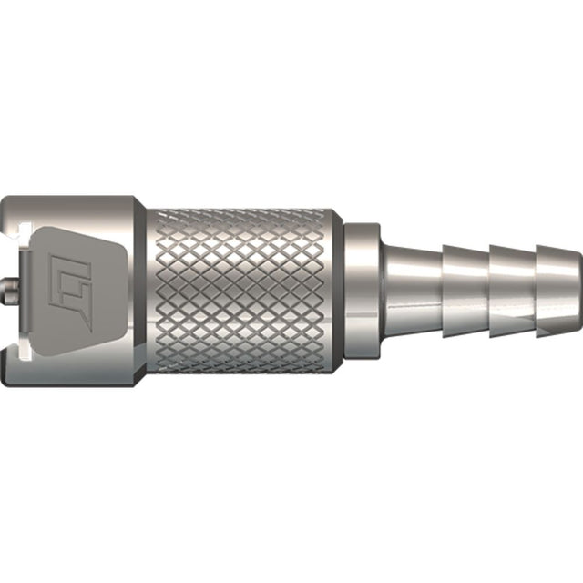 LinkTech 20CB Series Straight Female, Valved, 1/4" HB, Chrome Brass, Buna N