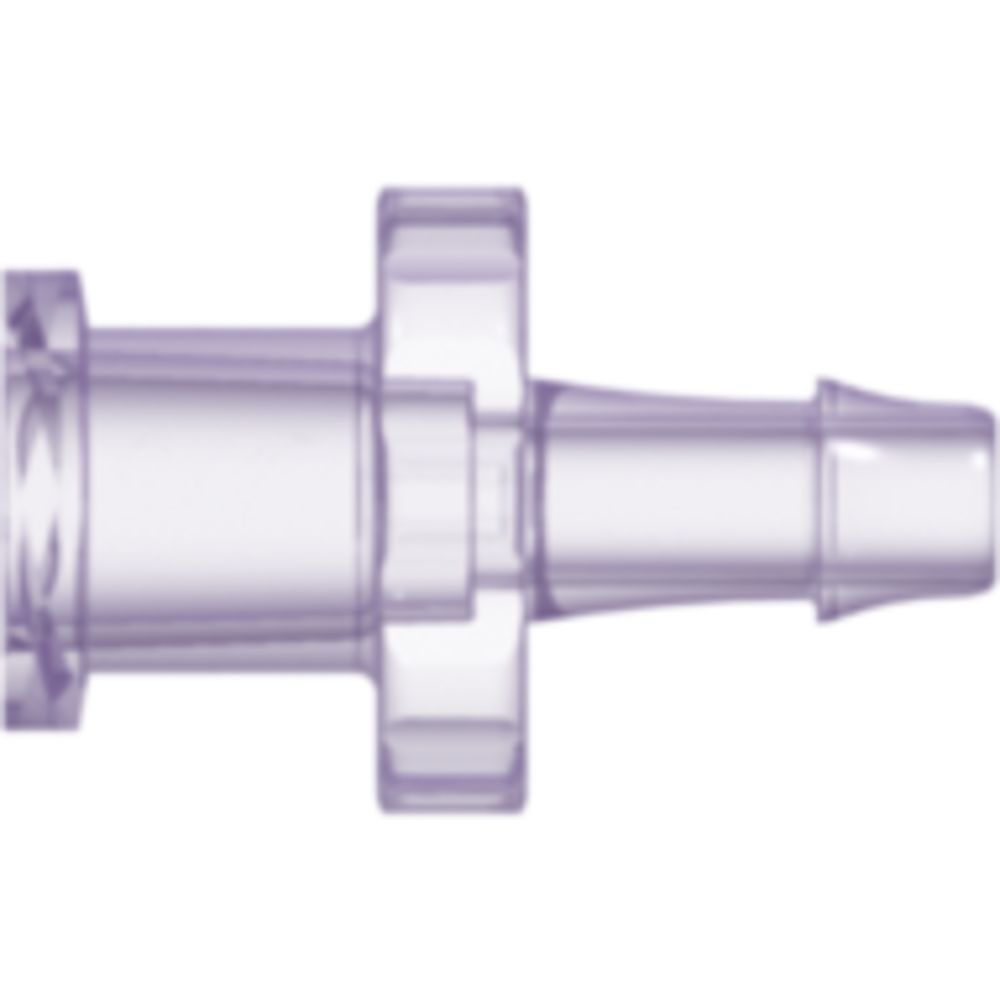 LinkTech Female Luer Thread Style to 500 Series Barb, 1/8" [3.2 mm] ID Tubing, Rad. Stable Polycarbonate