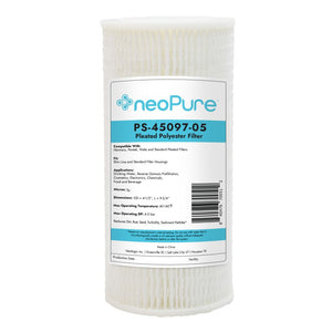 Neo-Pure PS-45097-05 9-3/4" BB High Efficiency Pleated Filter 5 micron
