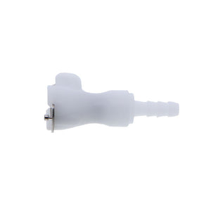 PMCD1703V Valved In-Line Hose Barb Coupling Body 3/16" ID Barb FKM [Viton] O-rings