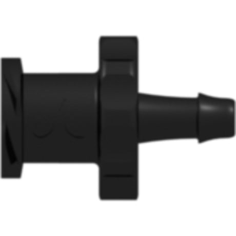 LinkTech Female Luer Thread Style to 500 Series Barb, 3/32" [2.4 mm] ID Tubing, Black Nylon
