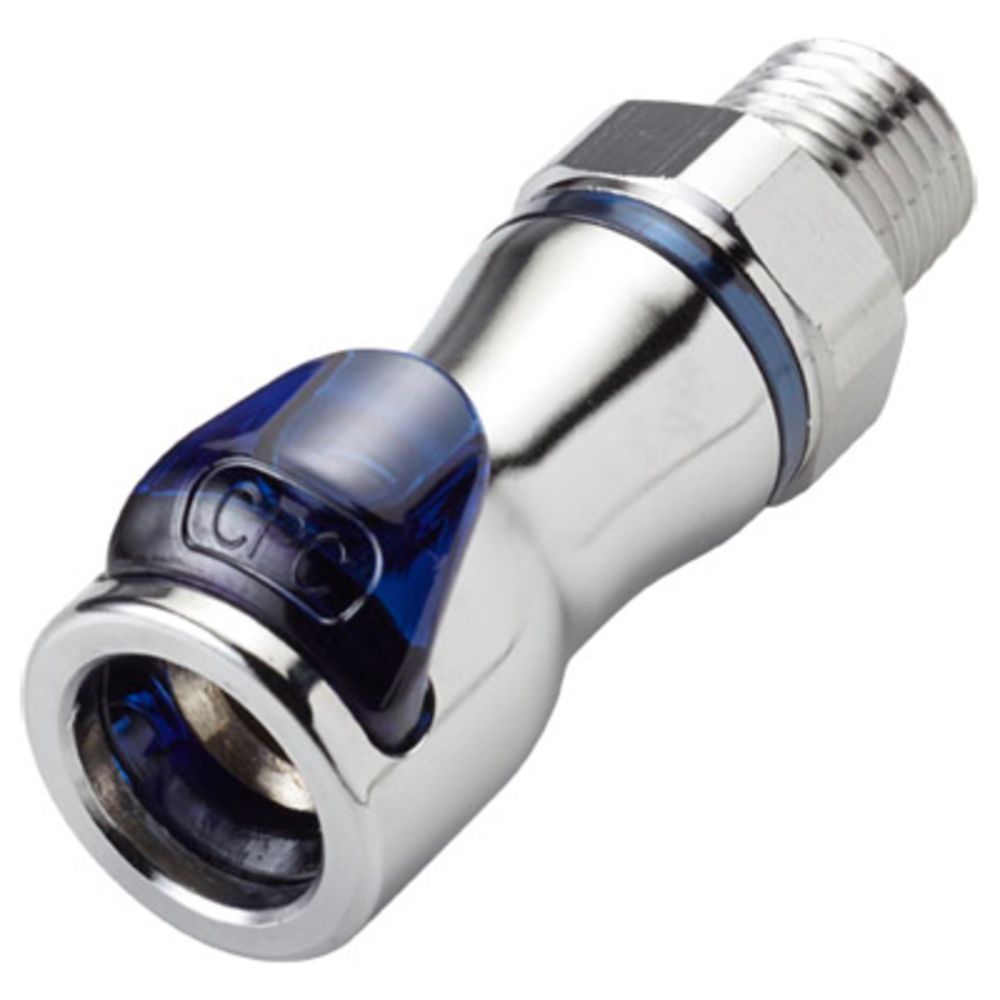 LQ4D10004BLU Valved Pipe Thread Liquid Cooling Coupling Body 1/4 NPT Cool Blue