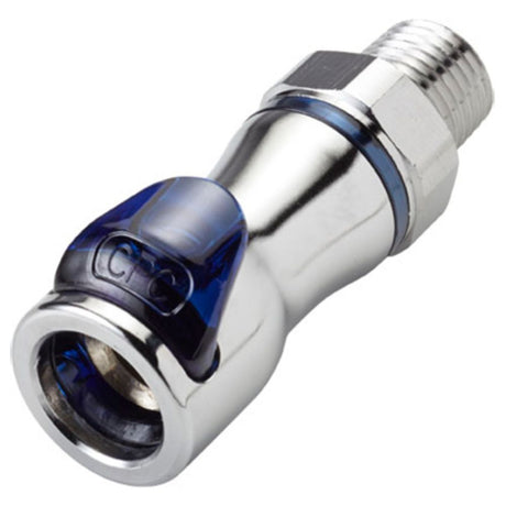 LQ4D10004BLU Valved Pipe Thread Liquid Cooling Coupling Body 1/4 NPT Cool Blue