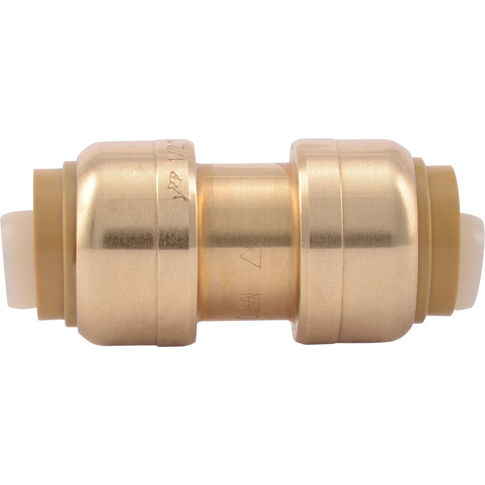 SharkBite® U008LF Lead-Free Brass Push-to-Connect Coupling - 1/2" x 1/2"