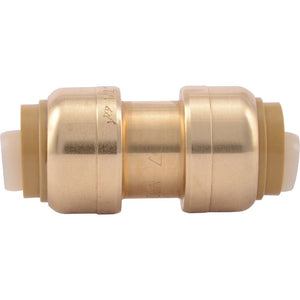 SharkBite® U008LF Lead-Free Brass Push-to-Connect Coupling - 1/2" x 1/2"