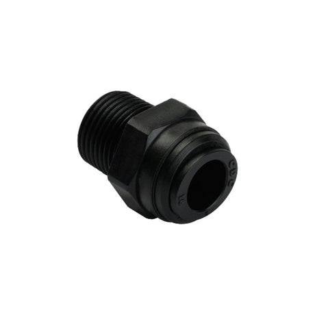 NeoFit - Acetal Black Male Connector 1/2" tube x 1/2" NPTF