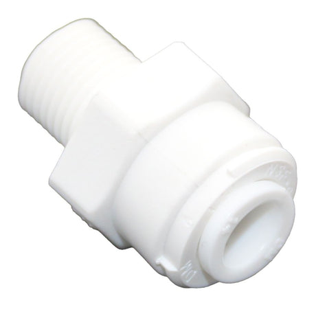 NeoFit - Polypropylene Natural White Male Connector- 1/4"tube OD x 1/8"NPTF