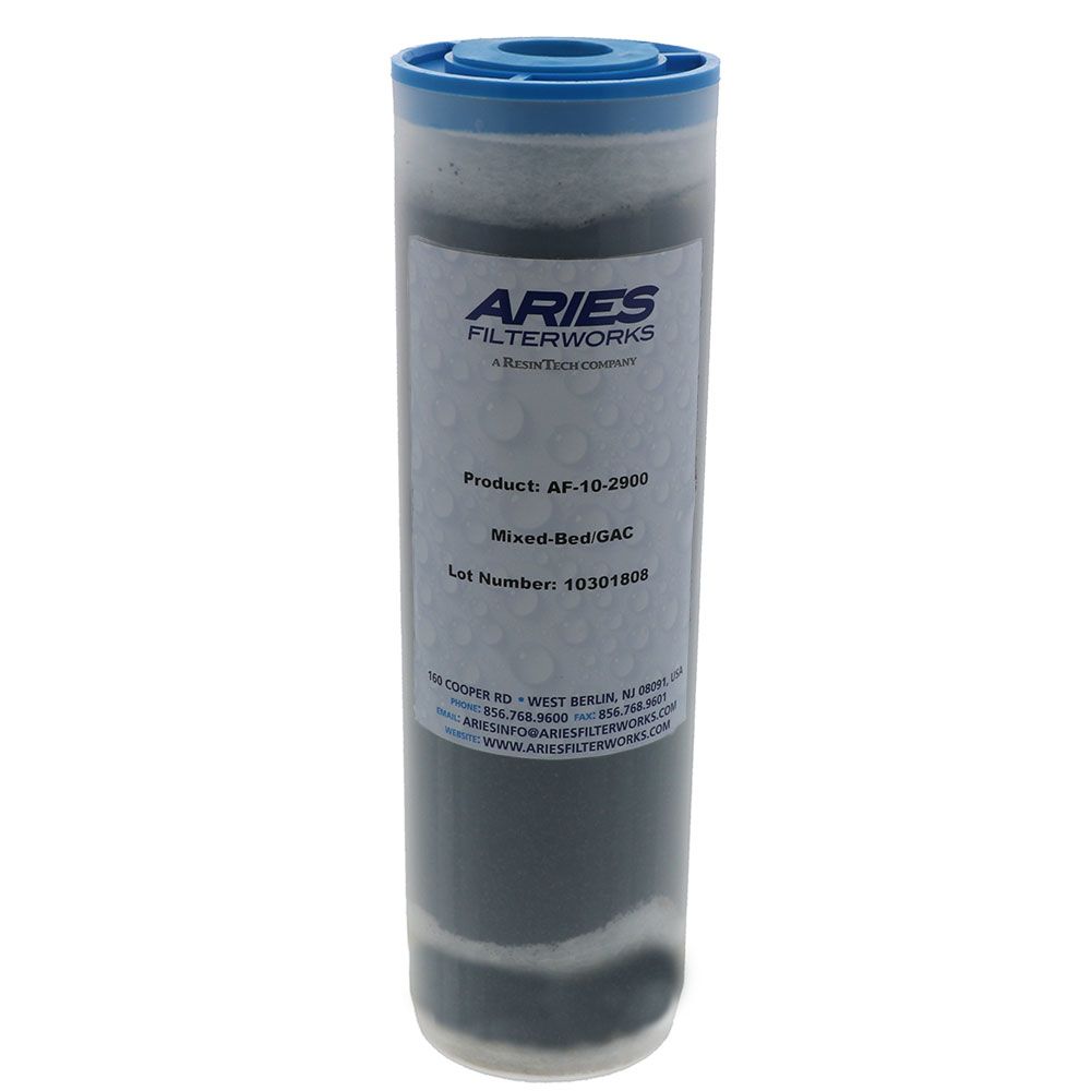 Aries AF-10-2900 Deionization Cartridge DI-4 Mixed Bed GAC Filter